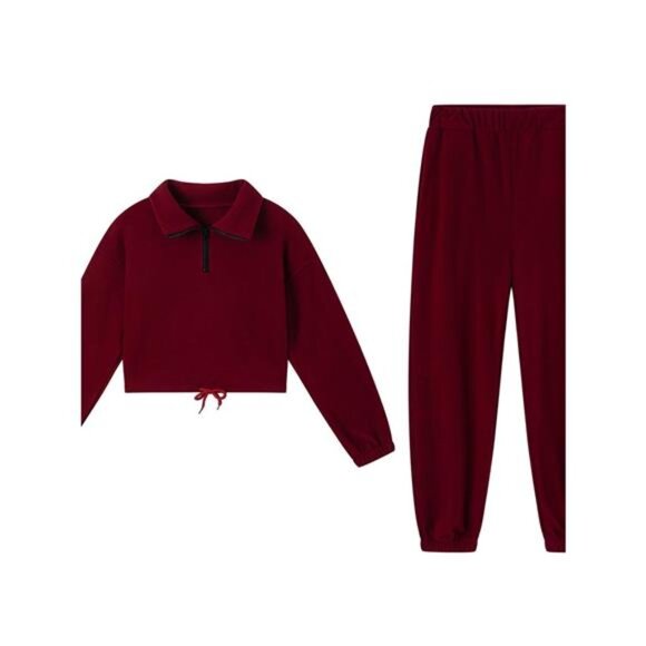 Quarter Zip Sweatshirt and Pants Set - Picture 6 of 16